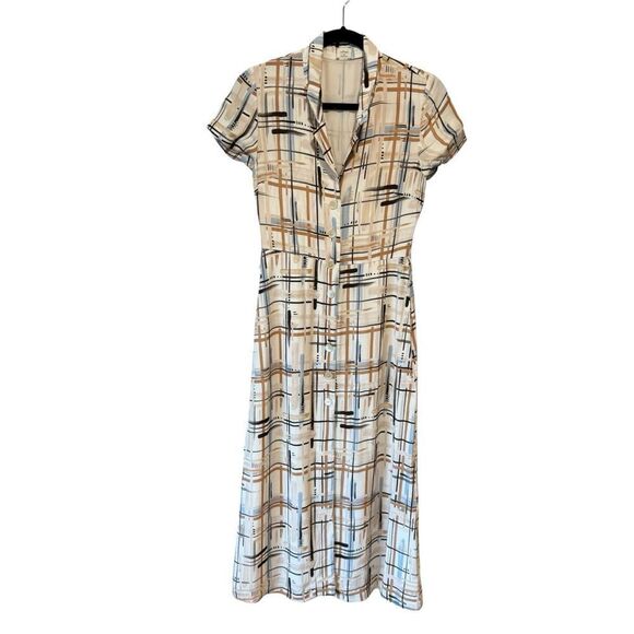 Aritzia Wilfred Babaton Carter Plaid Midi ShirtDress Dress (No belt) - Picture 3 of 8